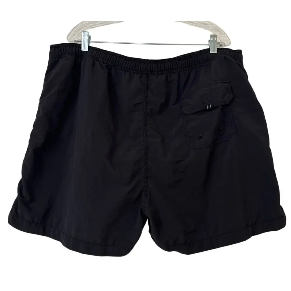 Tommy Bahama Relax XXL/TTG Black Swim Shorts Mesh Lining Elastic Draw String